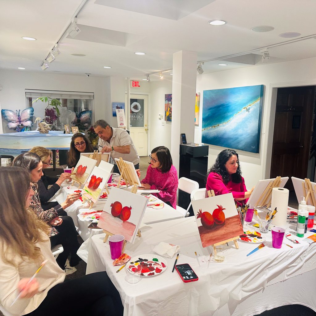 sip and paint at new canaan gallery